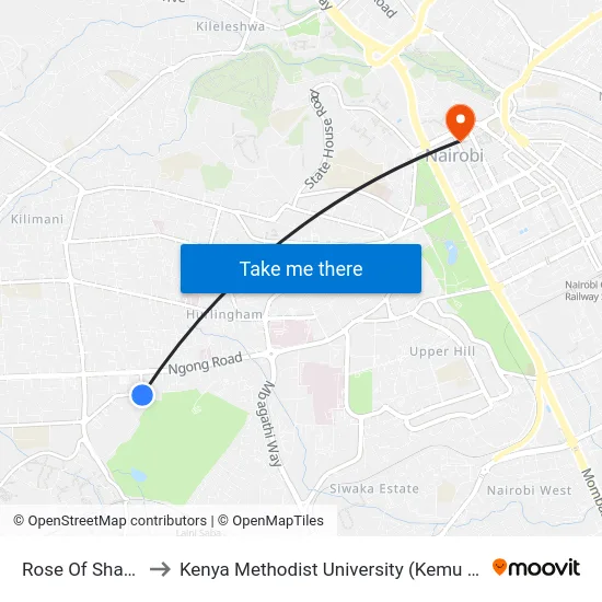 Rose Of Sharon to Kenya Methodist University (Kemu Hub) map