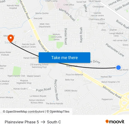 Plainsview Phase 5 to South C map