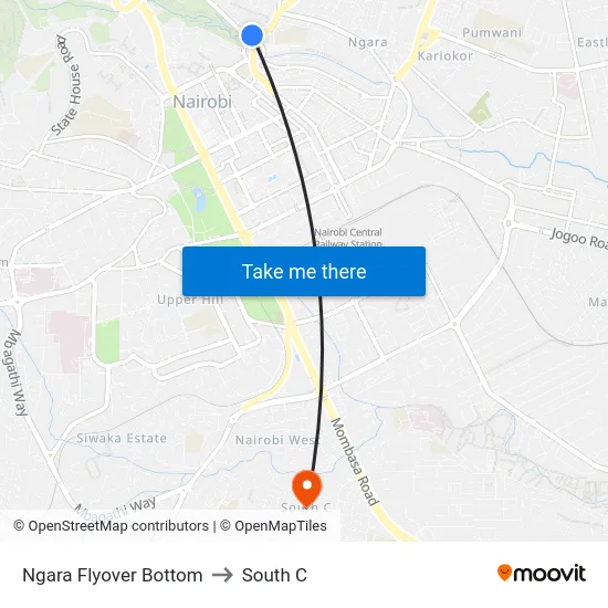 Ngara Flyover Bottom to South C map