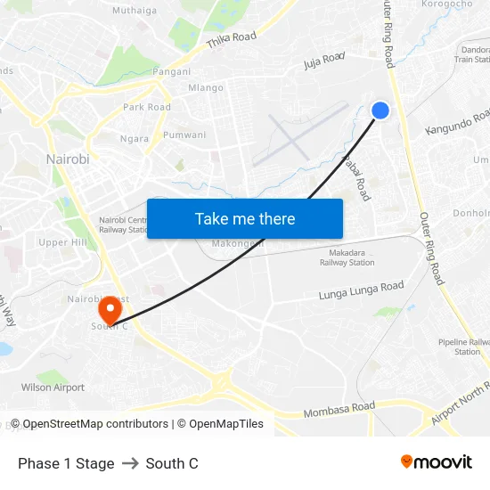 Phase 1 Stage to South C map