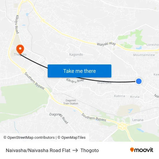 Naivasha/Naivasha Road Flat to Thogoto map