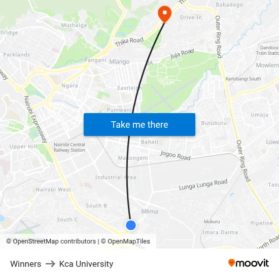 Winners to Kca University map