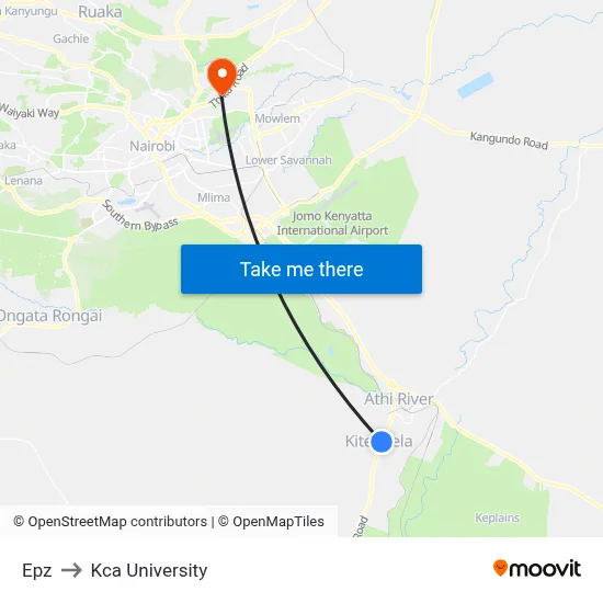Epz to Kca University map