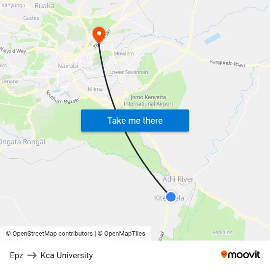 Epz to Kca University map