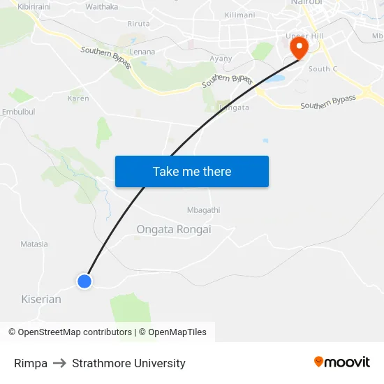 Rimpa to Strathmore University map