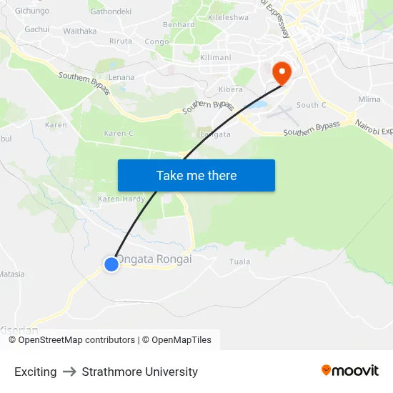 Exciting to Strathmore University map