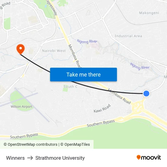 Winners to Strathmore University map