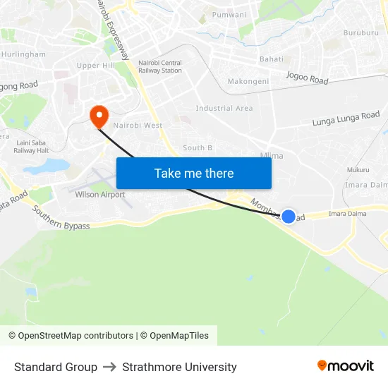 Standard Group to Strathmore University map