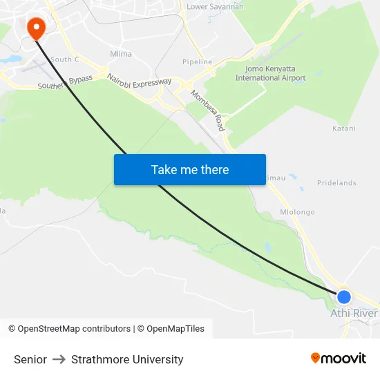 Senior to Strathmore University map