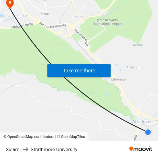 Sulami to Strathmore University map