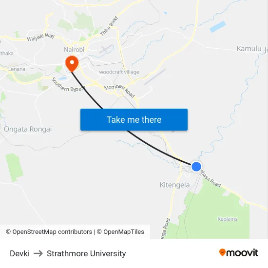 Devki to Strathmore University map