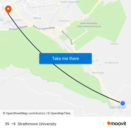 39 to Strathmore University map