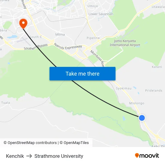 Kenchik to Strathmore University map