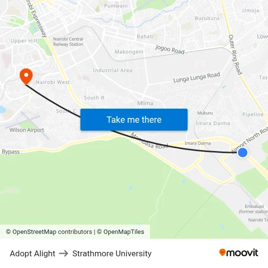 Adopt Alight to Strathmore University map