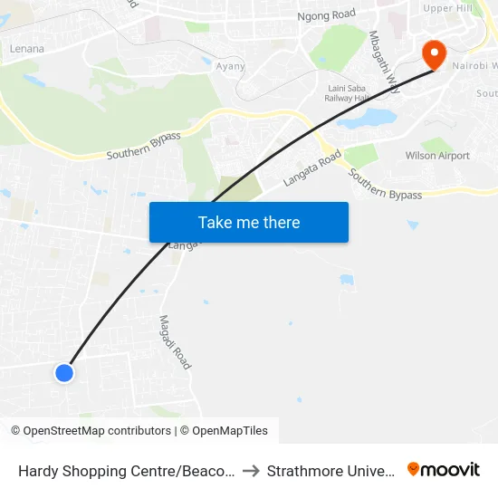 Hardy Shopping Centre/Beacons In to Strathmore University map