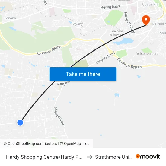 Hardy Shopping Centre/Hardy Police Station to Strathmore University map