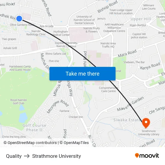 Quality to Strathmore University map