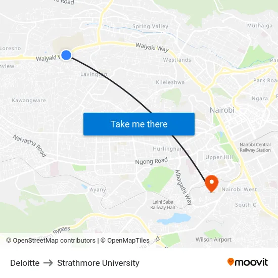 Deloitte to Strathmore University map