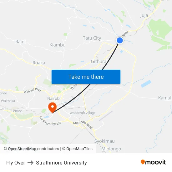 Fly Over to Strathmore University map