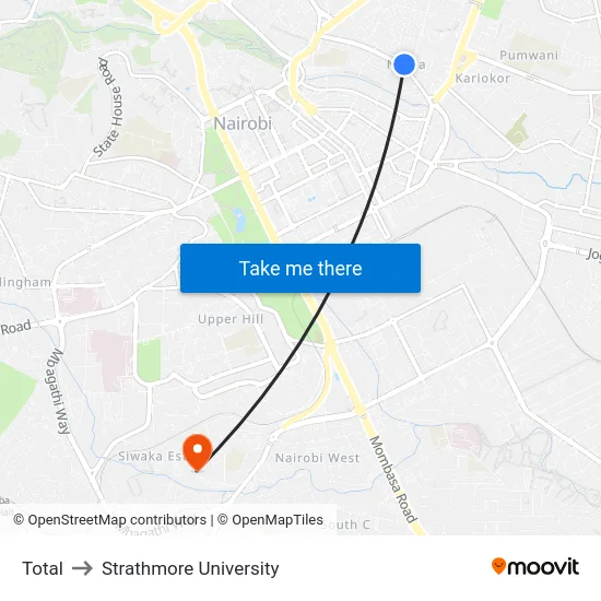 Total to Strathmore University map