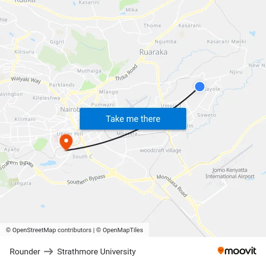 Rounder to Strathmore University map