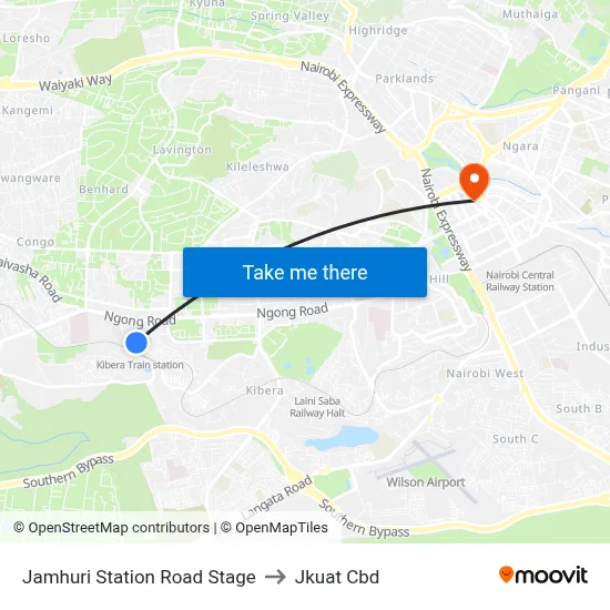 Jamhuri Station Road Stage to Jkuat Cbd map