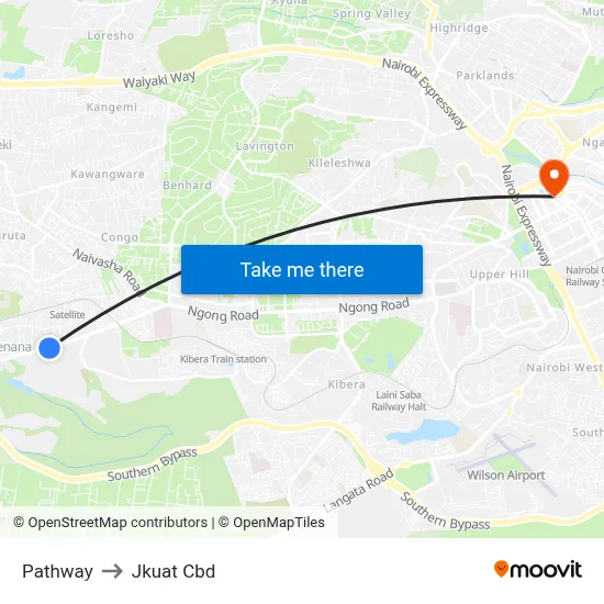 Pathway to Jkuat Cbd map