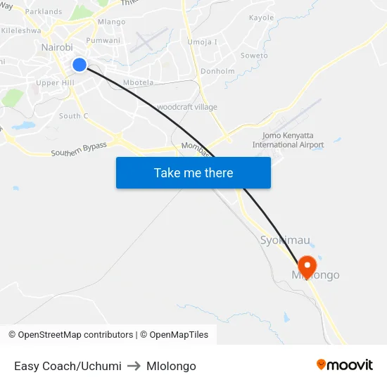 Easy Coach/Uchumi to Mlolongo map