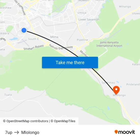 7up to Mlolongo map