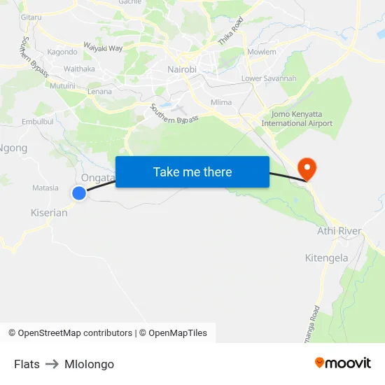 Flats to Mlolongo map