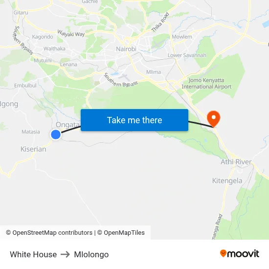 White House to Mlolongo map