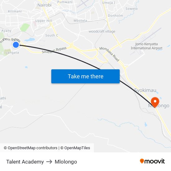 Talent Academy to Mlolongo map