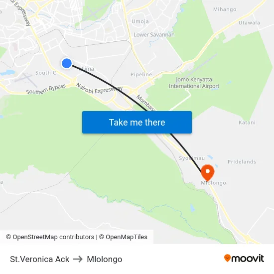 St.Veronica Ack to Mlolongo map
