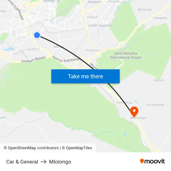 Car & General to Mlolongo map