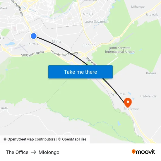 The Office to Mlolongo map
