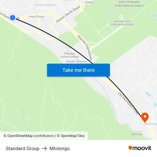 Standard Group to Mlolongo map