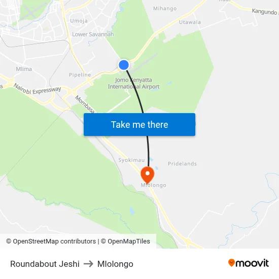Roundabout Jeshi to Mlolongo map