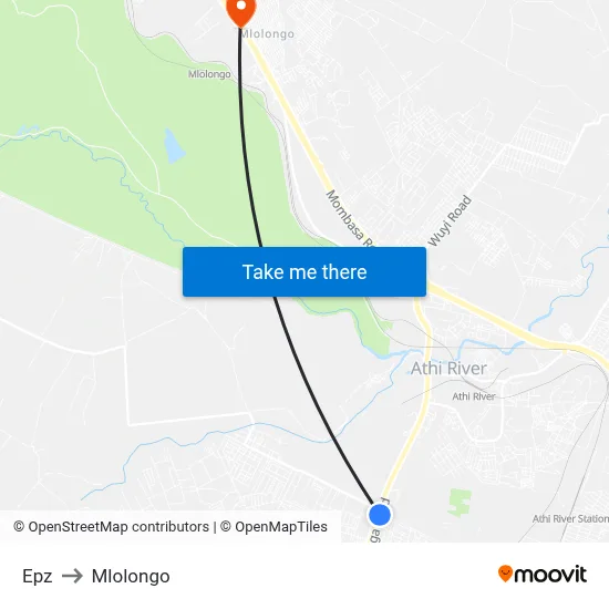 Epz to Mlolongo map