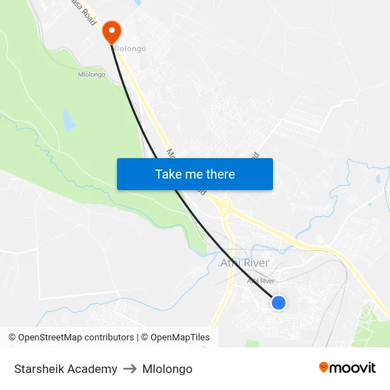 Starsheik Academy to Mlolongo map