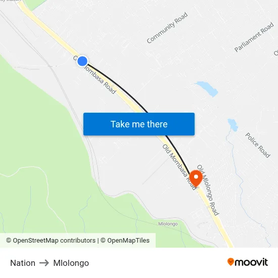 Nation to Mlolongo map