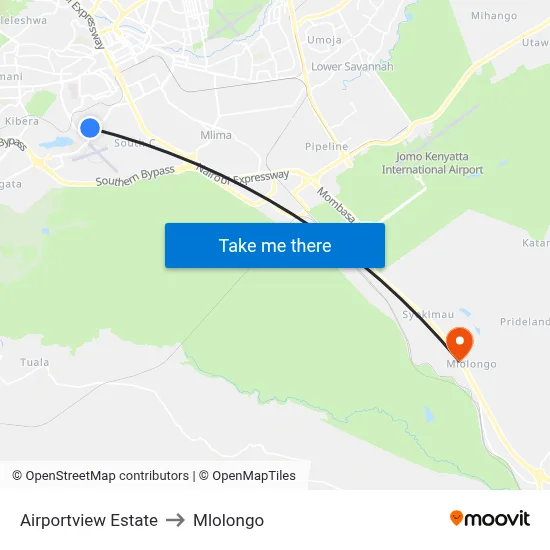 Airportview Estate to Mlolongo map