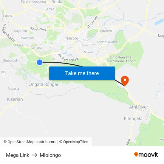 Mega Link to Mlolongo map