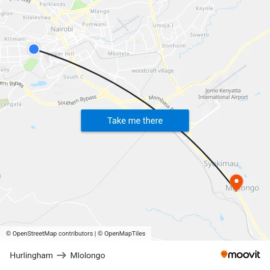Hurlingham to Mlolongo map