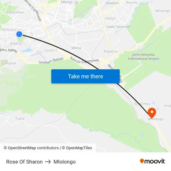 Rose Of Sharon to Mlolongo map