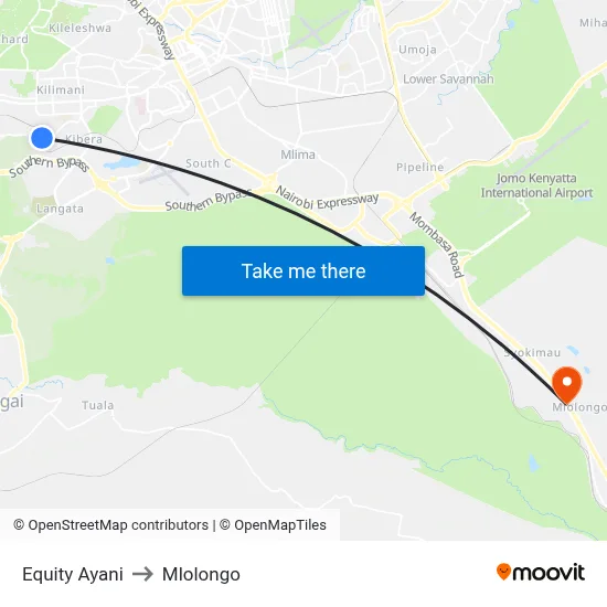 Equity Ayani to Mlolongo map