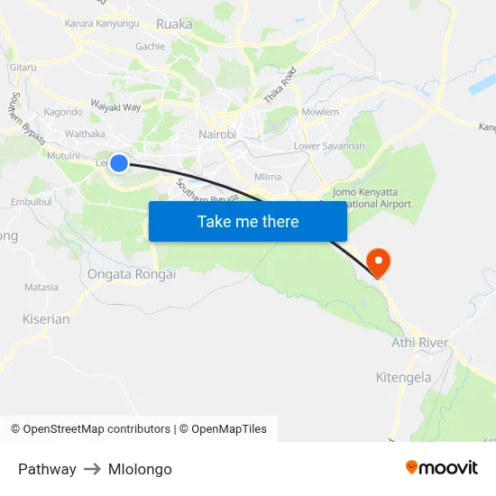 Pathway to Mlolongo map