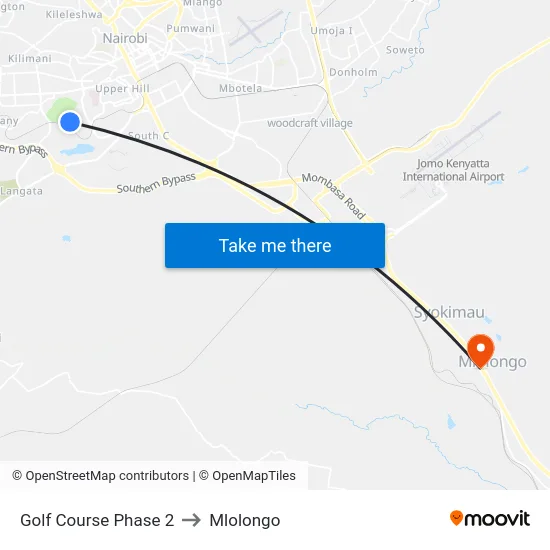 Golf Course Phase 2 to Mlolongo map
