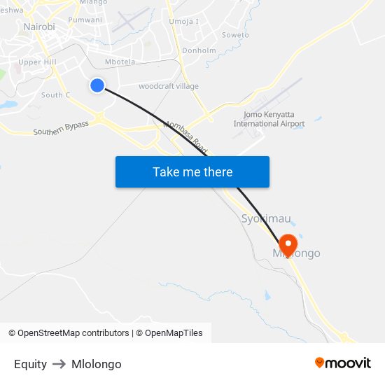 Equity to Mlolongo map