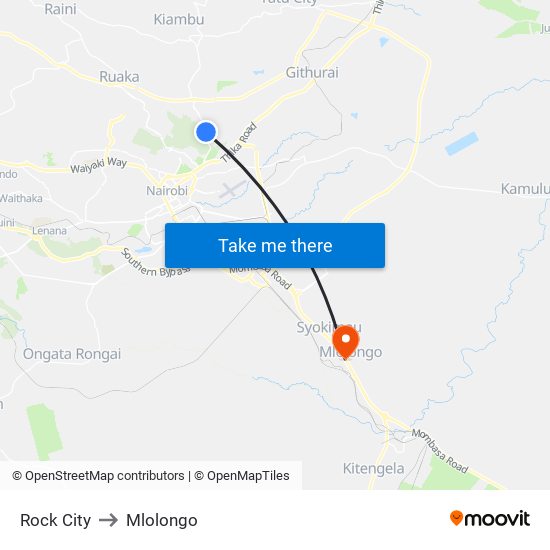 Rock City to Mlolongo map