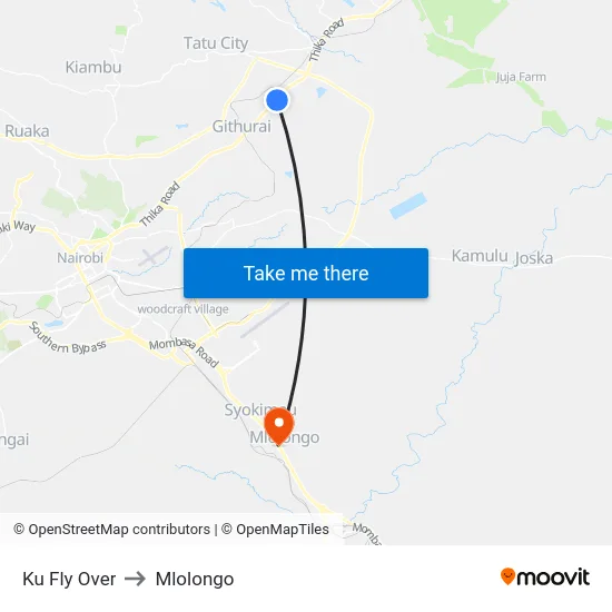 Ku Fly Over to Mlolongo map